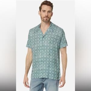 PAIGE Men's Sage Circle Pattern Shirt